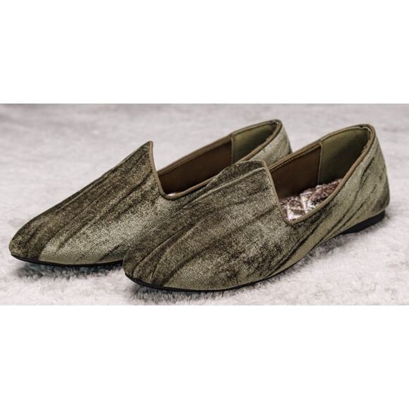 Birdies Heron Olive Green Velvet Loafers Flats Womens Size 8.5 NWOB - Picture 9 of 15